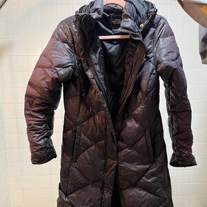 North Face XS Black Quilted Puffer Coat w/ Hood